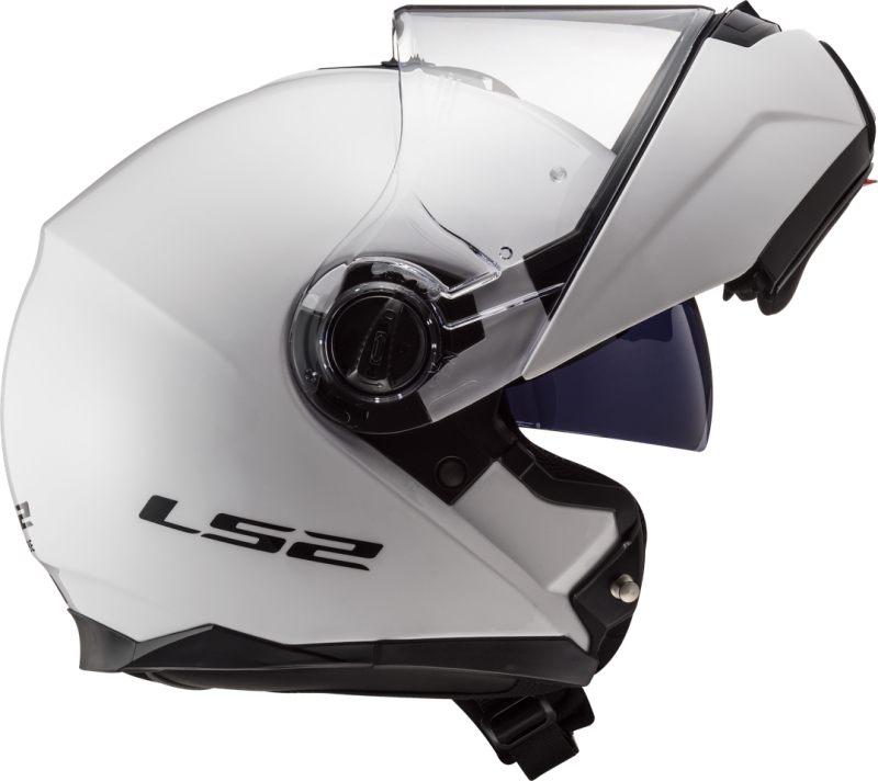 Шлем модуляр ЗИМНИЙ LS2 FF325 STROBE electric SNOW GLOSS WHITE с электрообогревом
