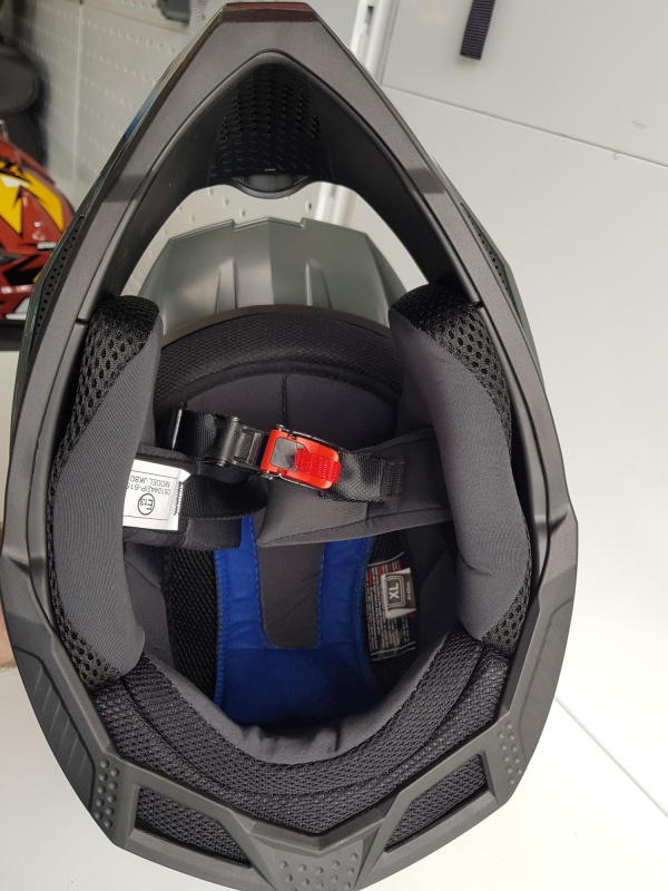 Шлем (кроссовый) Ataki JK801 Rampage серый/синий глянцевый