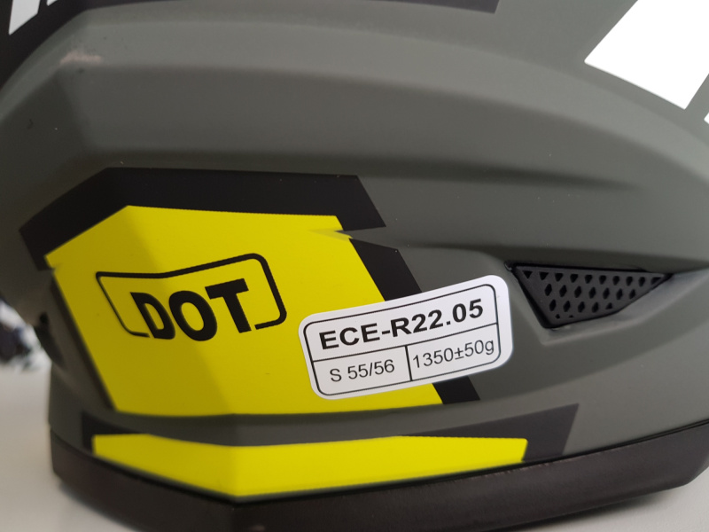 Шлем (кроссовый) Ataki JK801 Rampage серый/желтый матовый