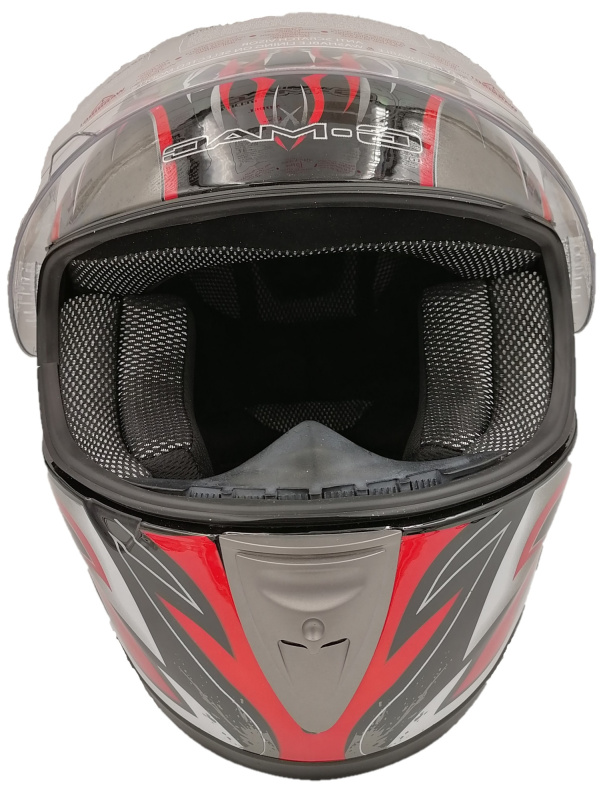 Мотошлем интеграл G-MAC SCIROCCO BLACK/SILVER/RED