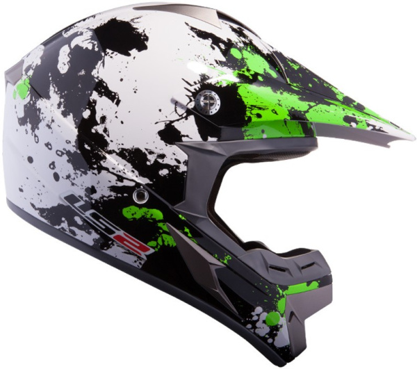 Шлем LS2 MX433 BLAST WHITE BLACK GREEN