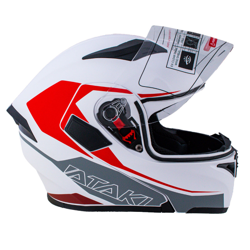 Шлем модуляр Ataki JK902 Sport красный/серый/белый матовый