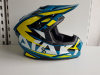Шлем (кроссовый) Ataki JK801 Rampage синий/желтый глянцевый