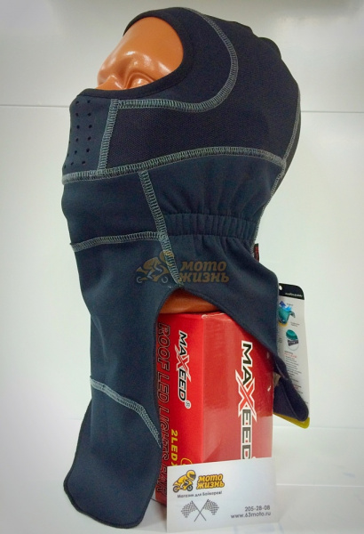 Подшлемник утеплённый Rexwear LIFE с термозащитой шеи, ткань Windstopper, черный