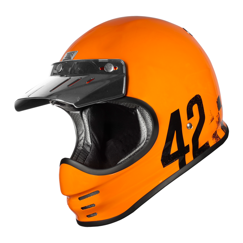 Шлем (кроссовый) Origine VIRGO Danny оранжевый/черный/белый глянцевый