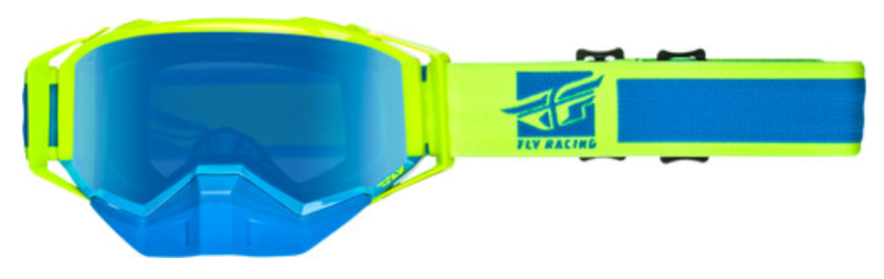 Очки для снегохода FLY RACING ZONE Hi-Viz  желтые/голубые, синие