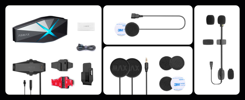 Мотогарнитура ASMAX F1 PRO Blue