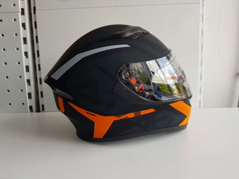 Шлем (интеграл) Ataki JK316 Route черный/оранжевый матовый