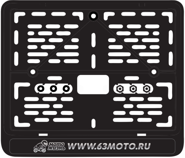 Рамка крепления номерного знака  Мото Жизнь, рельеф