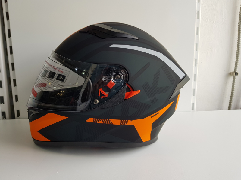 Шлем (интеграл) Ataki JK316 Route черный/оранжевый матовый