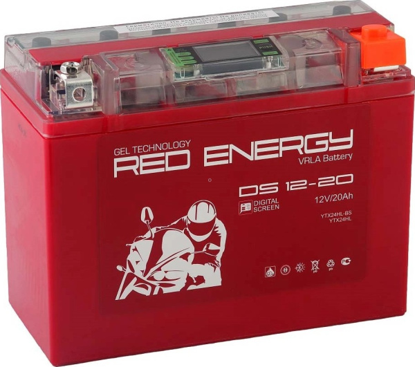 Аккумулятор Red Energy DS 1220 размеры (мм):204х91х159, Y50-N18L-A3, YTX24HL-BS пуск.ток 255, 20 Ah