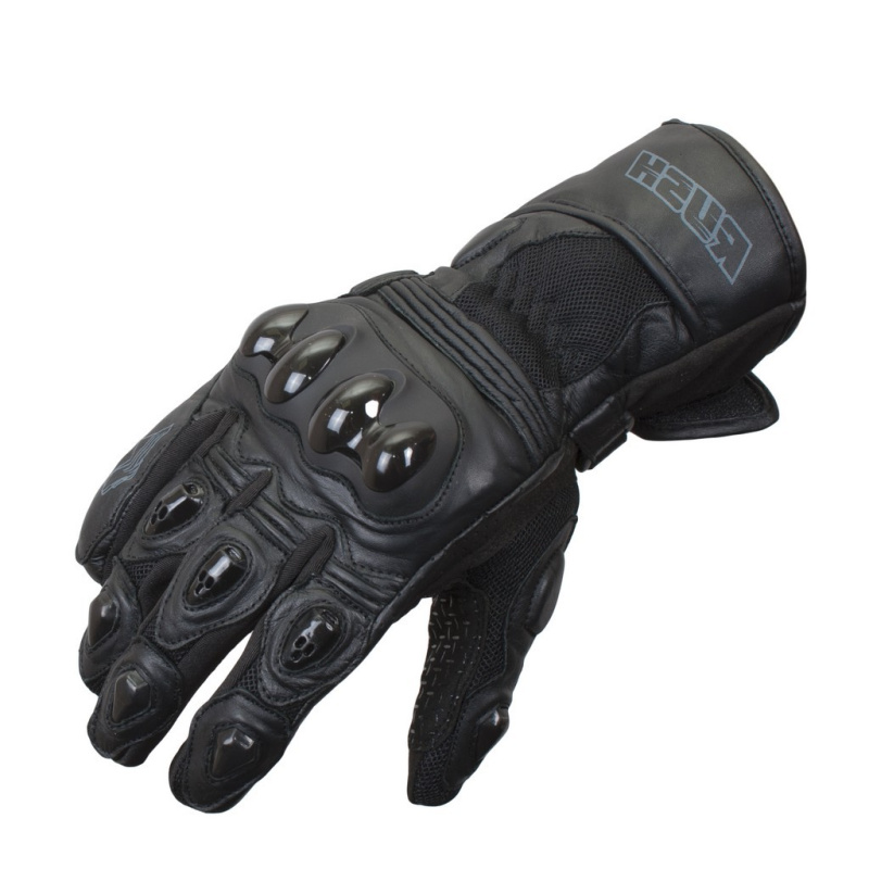 Перчатки кожаные RUSH WIND черные