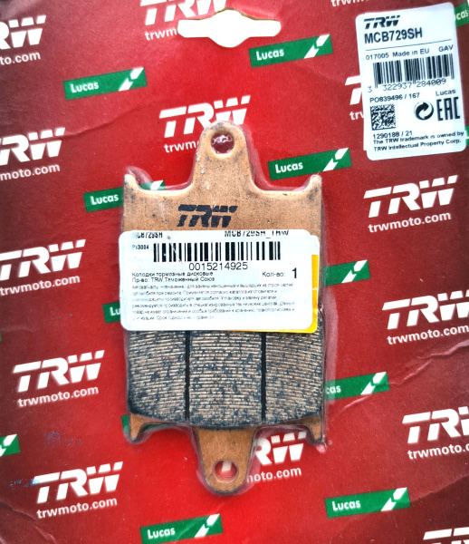 Колодки тормозные Trw MCB729SH