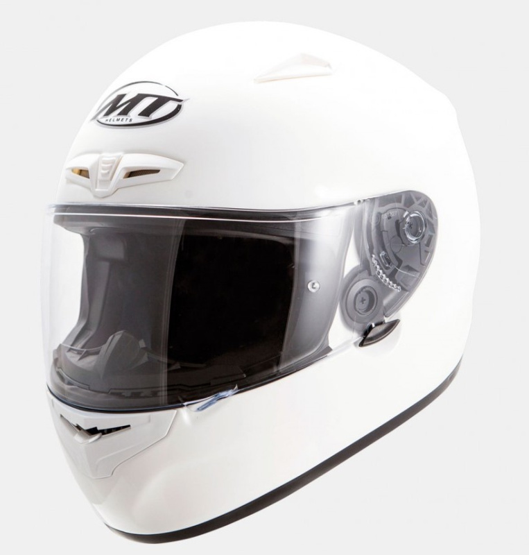 Мотошлем интеграл  MT MATRIX single mono GLOSS PERL WHITE