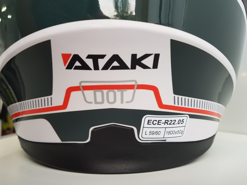 Шлем модуляр Ataki JK902 Shape белый/серый глянцевый