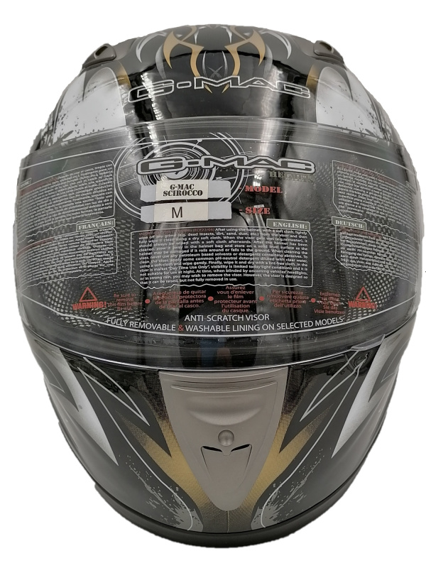 Мотошлем интеграл G-MAC SCIROCCO WHITE/BLACK/GOLD