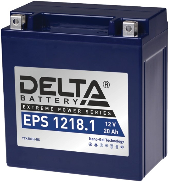 Аккумулятор Delta EPS 1218.1 размеры (мм):151/87/161, YTX20СH-BS, пуск.ток 270 18 Ah