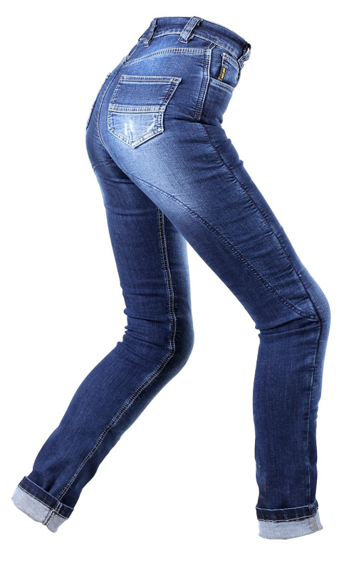 Мотоджинсы женские INFLAME THE WITCH, цвет синий тёмный