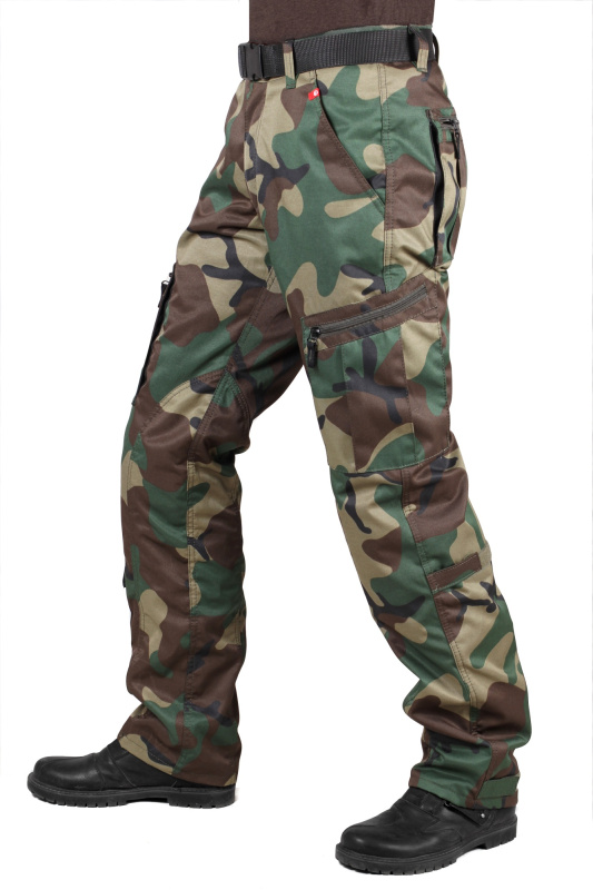 Мотоштаны мужские INFLAME SPIKE GREEN Ed., цвет зеленый-камуфляж