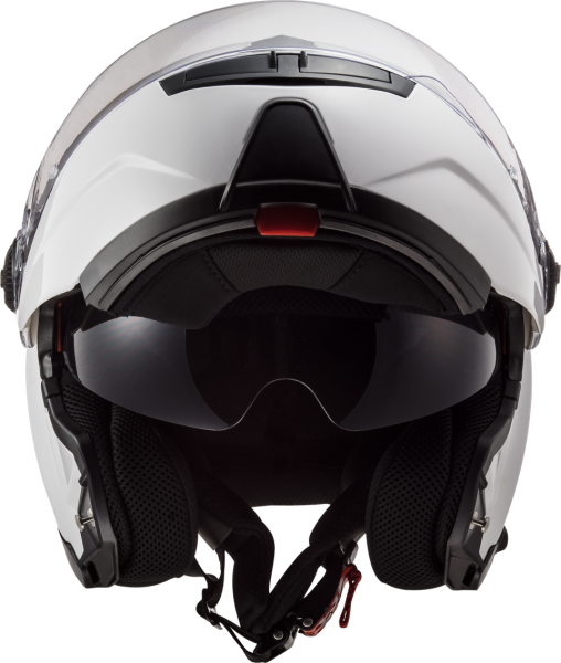 Шлем модуляр ЗИМНИЙ LS2 FF325 STROBE electric SNOW GLOSS WHITE с электрообогревом