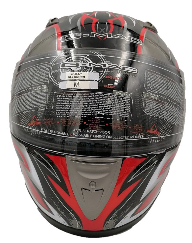 Мотошлем интеграл G-MAC SCIROCCO BLACK/SILVER/RED