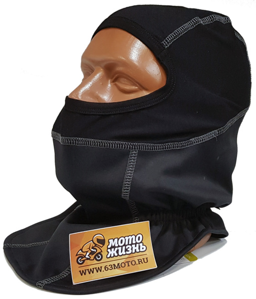 Подшлемник утеплённый Rexwear Windstopper PLUS с термозащитой шеи, черный