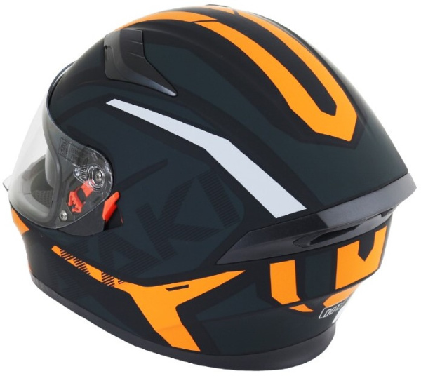 Шлем (интеграл) Ataki JK316 Route черный/оранжевый матовый