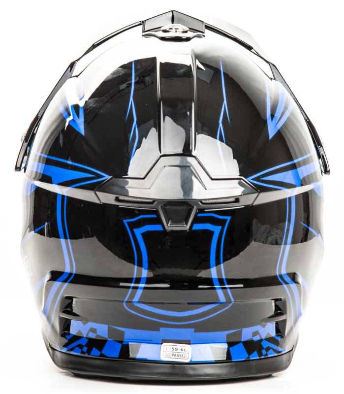 Шлем мото HIZER B6196 #2 black/blue