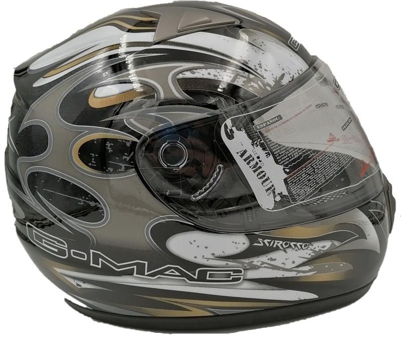 Мотошлем интеграл G-MAC SCIROCCO WHITE/BLACK/GOLD