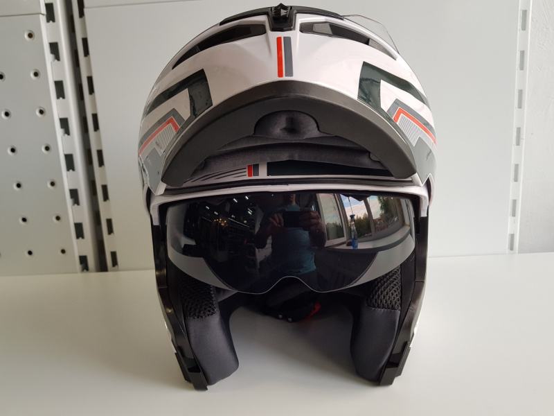 Шлем модуляр Ataki JK902 Shape белый/серый глянцевый