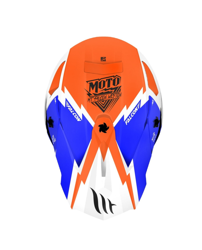 Шлем MT FALCON WESTON MX802 Gloss Pearl Fluo Orange