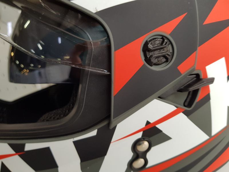 Шлем (мотард) Ataki JK802 Rampage красный/серый матовый