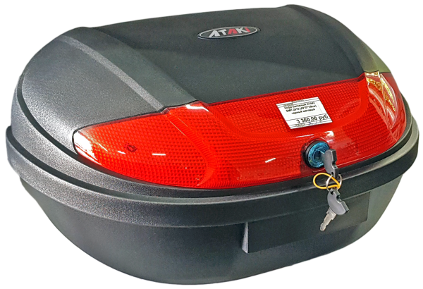 Кофр багажный ATAKI SMP-2016 (49*37*38см) черный матовый 48 литров