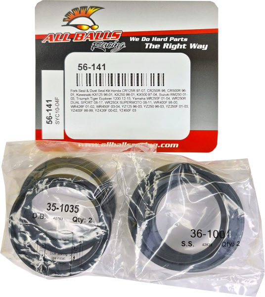 Сальники All Balls Racing 56141 (КОМПЛЕКТ 2 САЛЬНИКА И 2 ПЫЛЬНИКА)