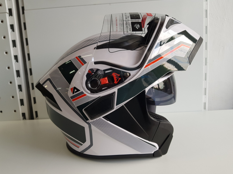 Шлем модуляр Ataki JK902 Shape белый/серый глянцевый