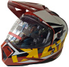 Шлем (мотард) Ataki JK802 Rampage коричневый/желтый глянцевый