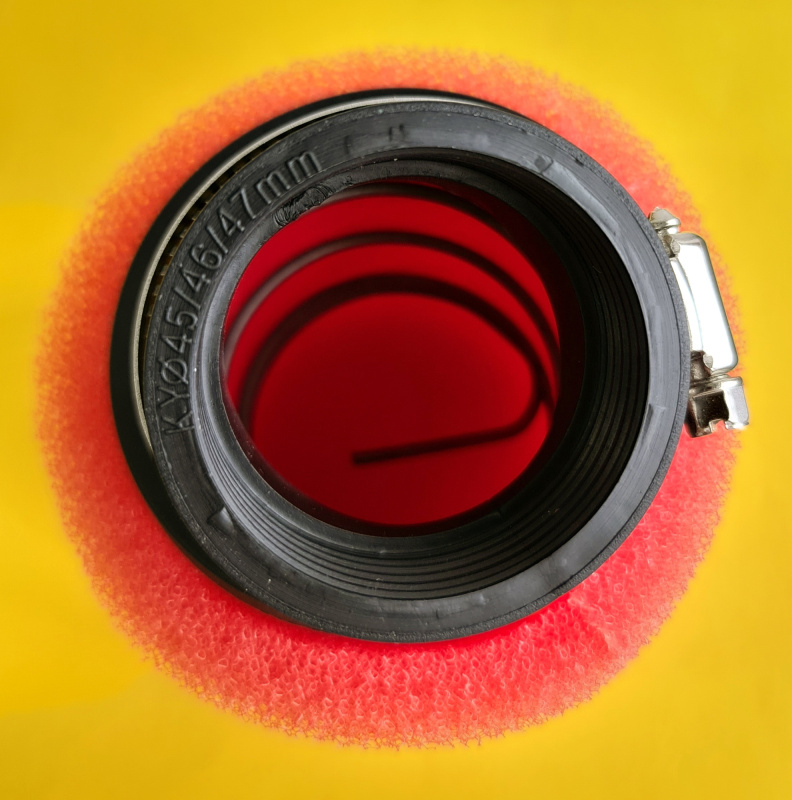 Фильтр воздушный нулевик #5 (d=45mm) поролон черный / красный