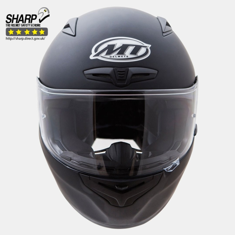 Мотошлем интеграл  MT MATRIX single mono MATT BLACK