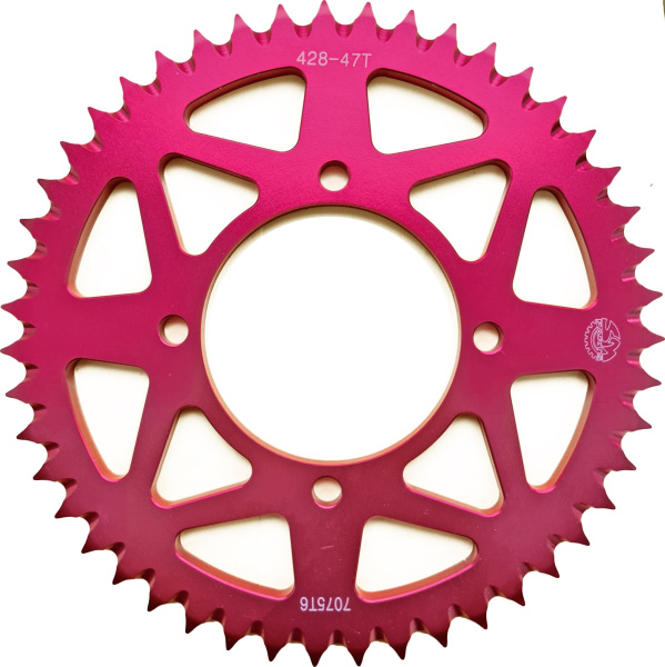 Звезда ведомая аллюминевая  питбайк 428-47T красная