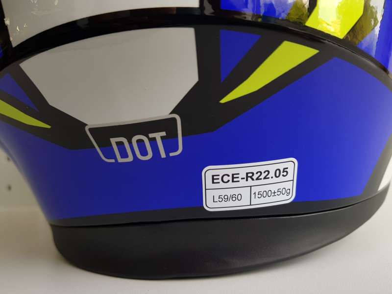 Шлем (интеграл) Ataki JK316 Route синий/Hi-Vis желтый глянцевый