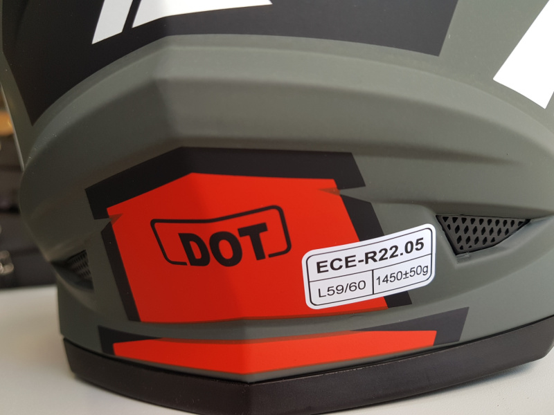 Шлем (мотард) Ataki JK802 Rampage красный/серый матовый