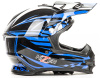 Шлем мото HIZER B6196 #2 black/blue