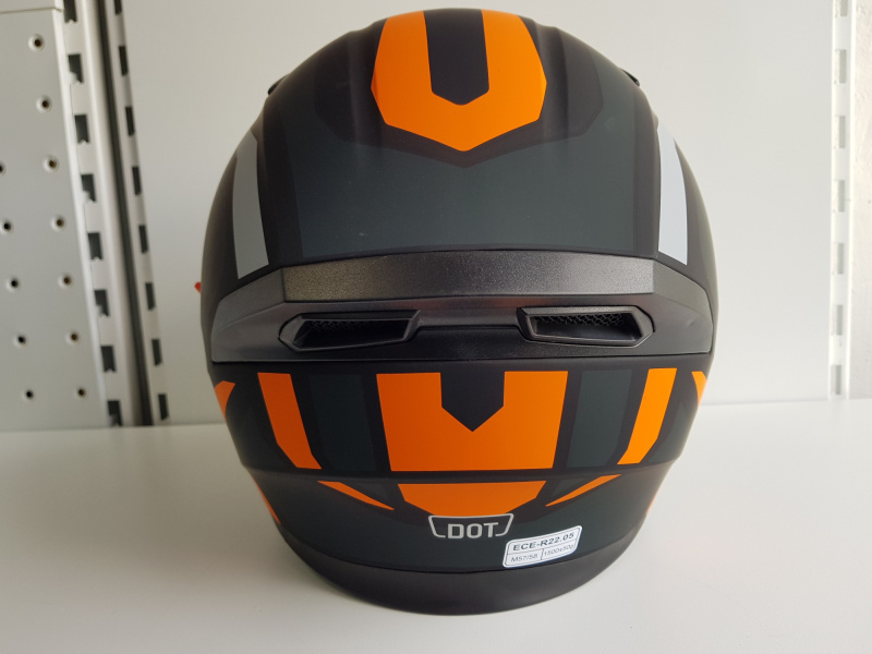 Шлем (интеграл) Ataki JK316 Route черный/оранжевый матовый