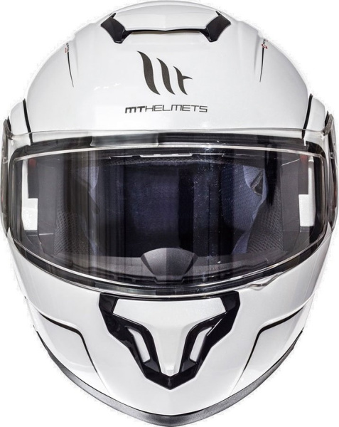 Шлем модуляр MT ATOM solid GLOSS PERL WHITE