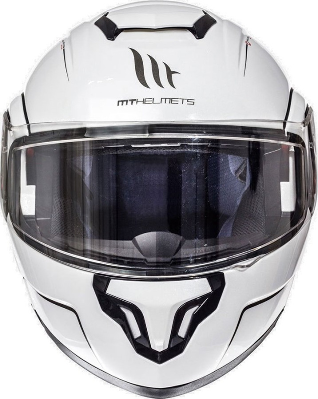 Шлем модуляр MT ATOM solid GLOSS PERL WHITE