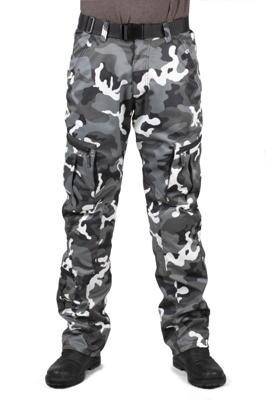Мотоштаны мужские INFLAME TACTIC GRAY, цвет серый-камуфляж