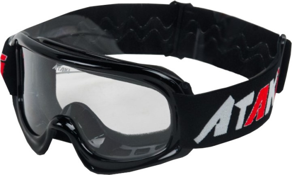 Очки для мотокросса ATAKI HB-319 черные глянцевые