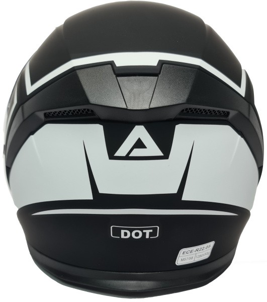 Шлем открытый Ataki JK526 Stripe черный/белый матовый