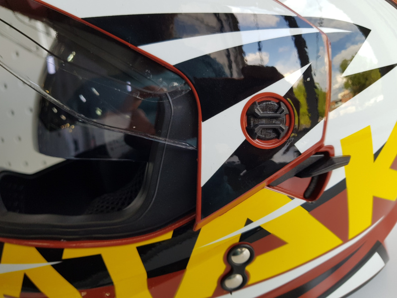 Шлем (мотард) Ataki JK802 Rampage коричневый/желтый глянцевый