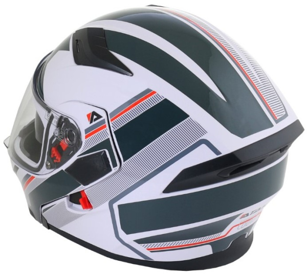 Шлем модуляр Ataki JK902 Shape белый/серый глянцевый
